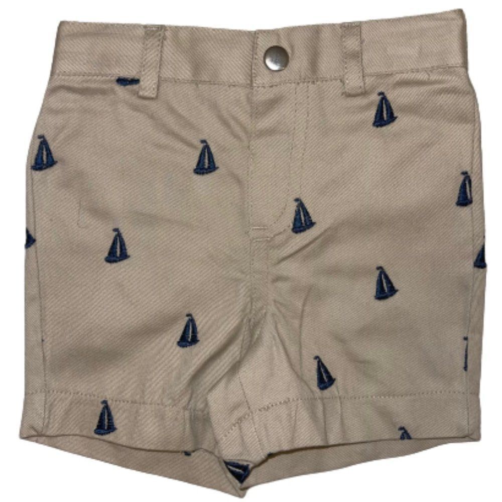 🆕Edgehill Collection Baby Beige Sailboat Shorts size 3M